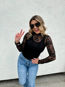 The It Girl Lace Longsleeve Top