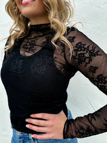 The It Girl Lace Longsleeve Top