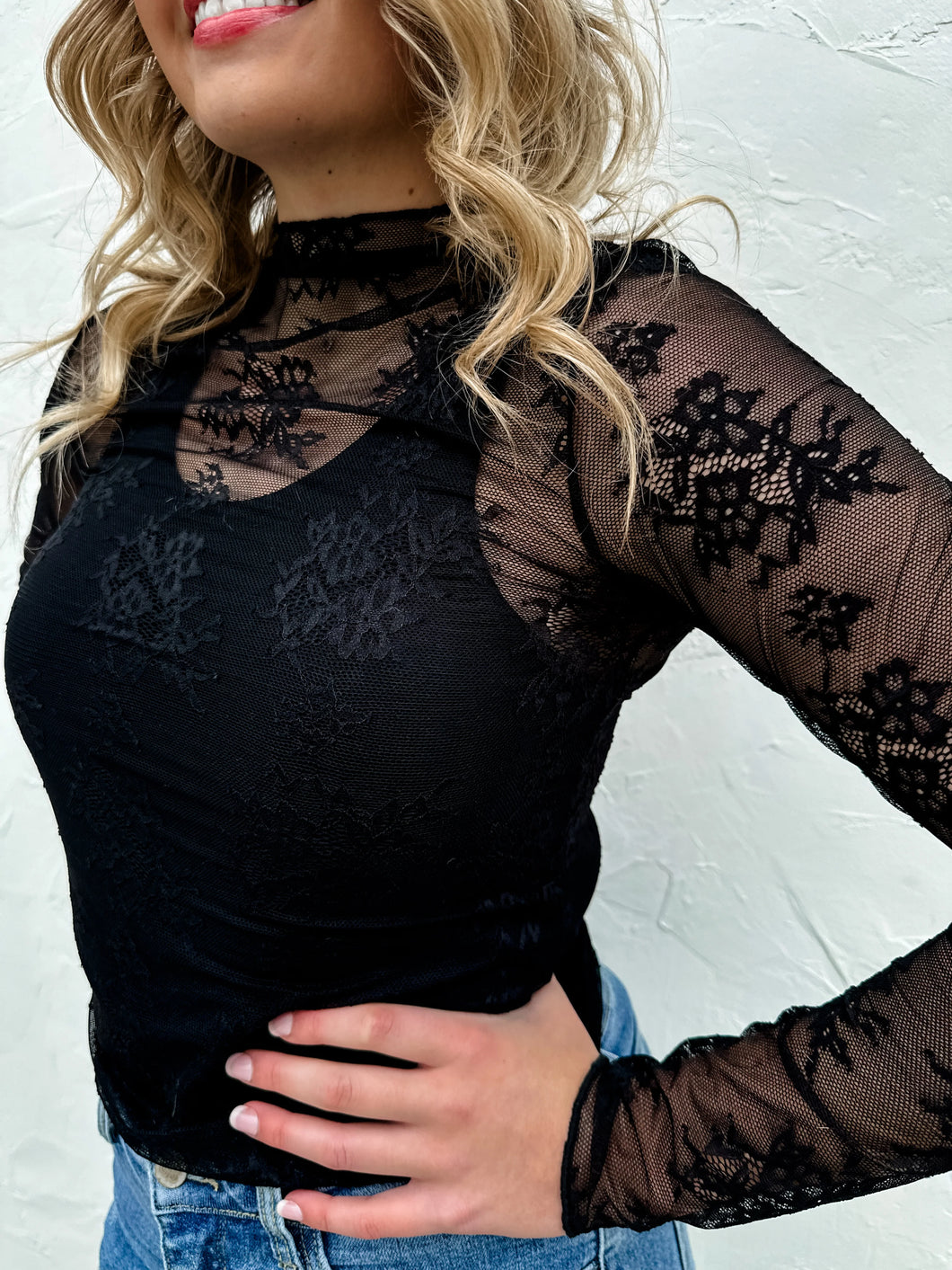 The It Girl Lace Longsleeve Top