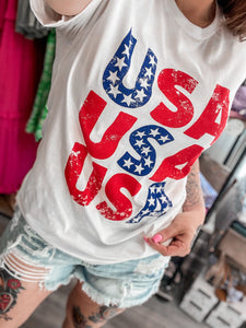 USA Stars Graphic Tee